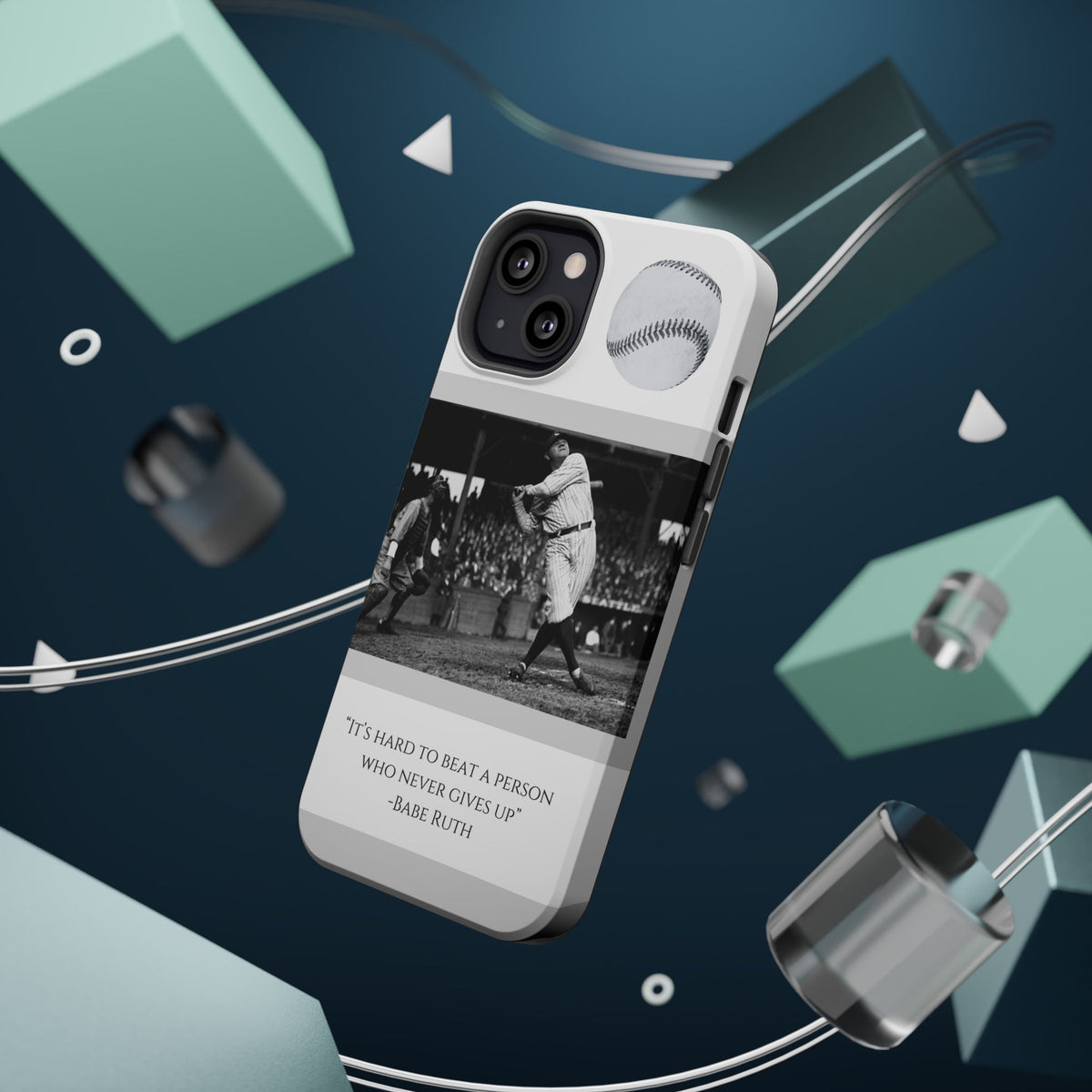 Babe Ruth Baseball Quote Phone Case — Magnetic Impact-Resistant Cover