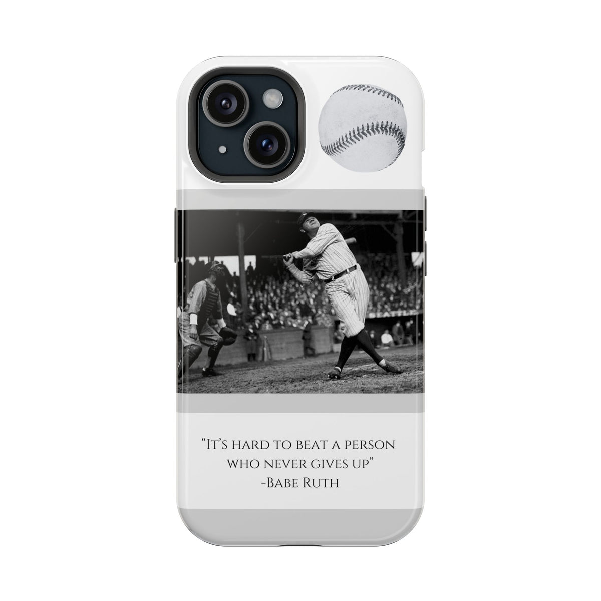 Babe Ruth Baseball Quote Phone Case — Magnetic Impact-Resistant Cover
