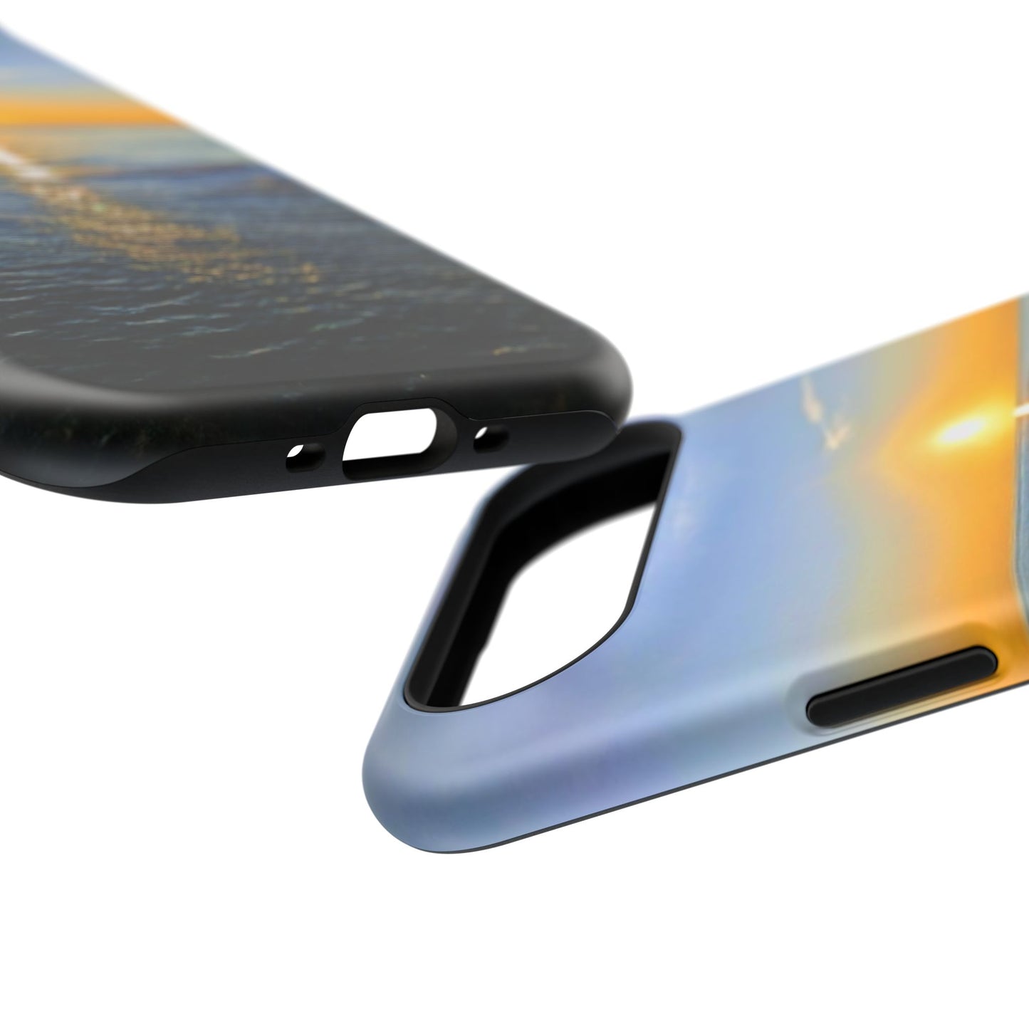Sunset Over Ocean Impact-Resistant Phone Case — Beach Wave Protective Cover