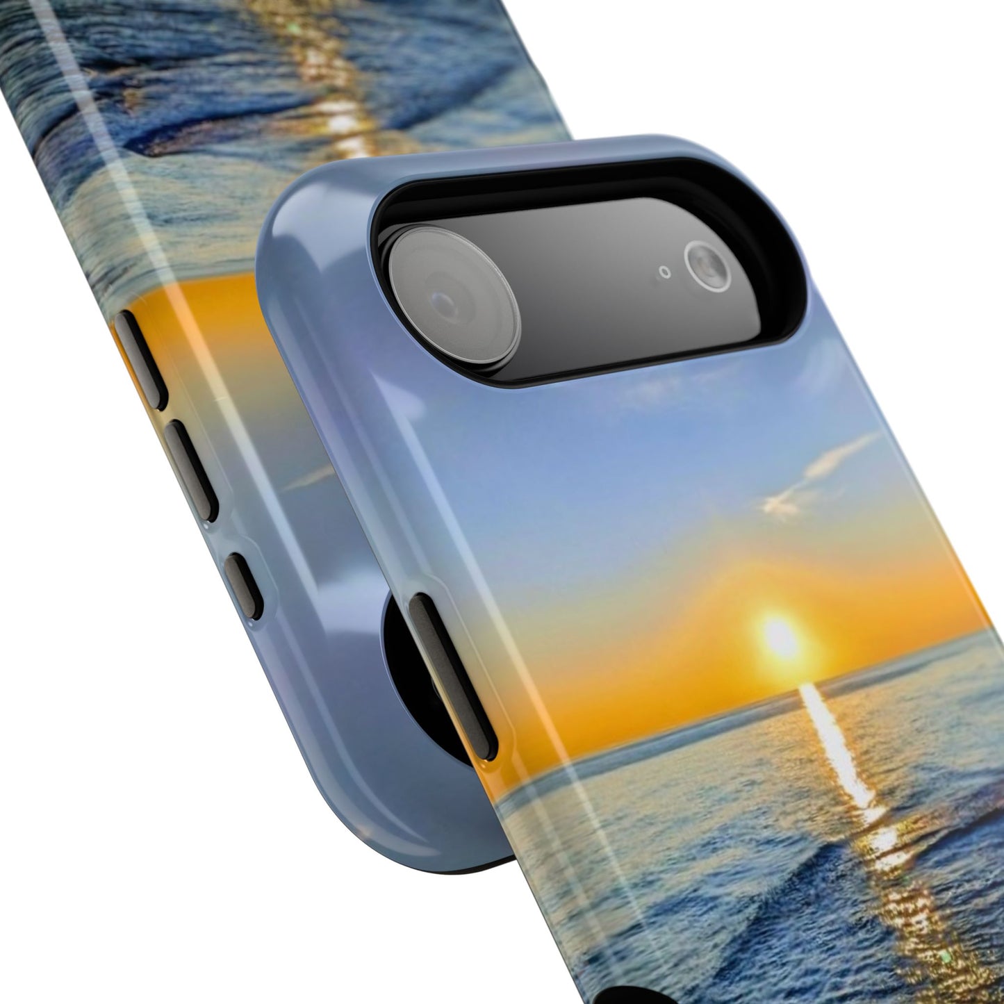 Sunset Over Ocean Impact-Resistant Phone Case — Beach Wave Protective Cover