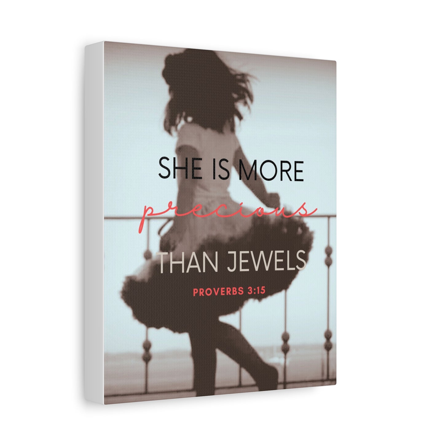Proverbs 31 "She Is More Precious Than Jewels" Matte Canvas