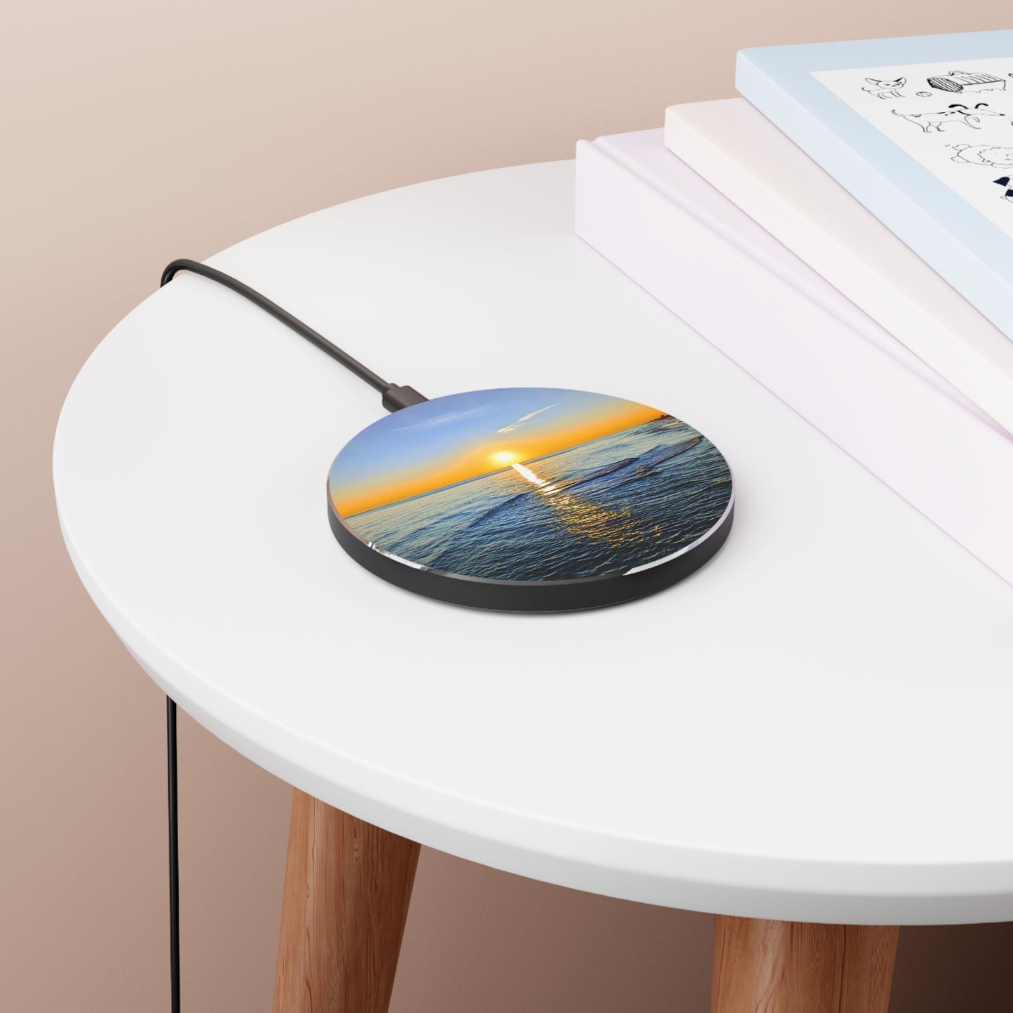 Wireless Charger – Beach Sunrise Phone Charger