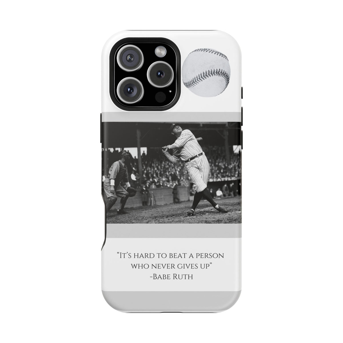 Babe Ruth Baseball Quote Phone Case — Magnetic Impact-Resistant Cover