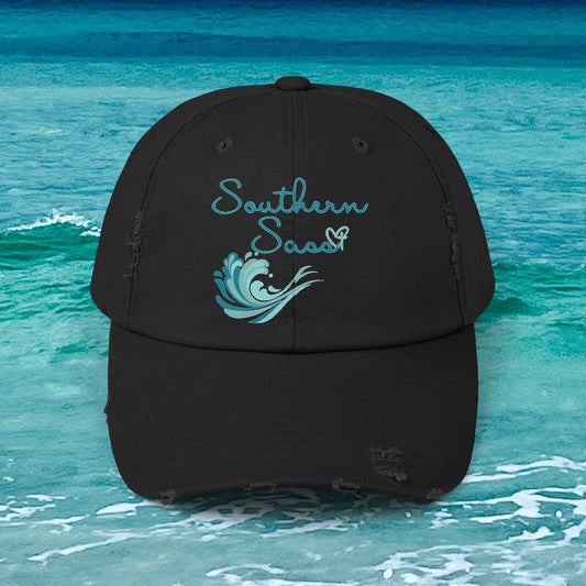 Southern Sass Wave Distressed Cap