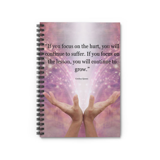 An Angel Feathers Original - "Life Lesson" Spiral Notebook - Ruled Line