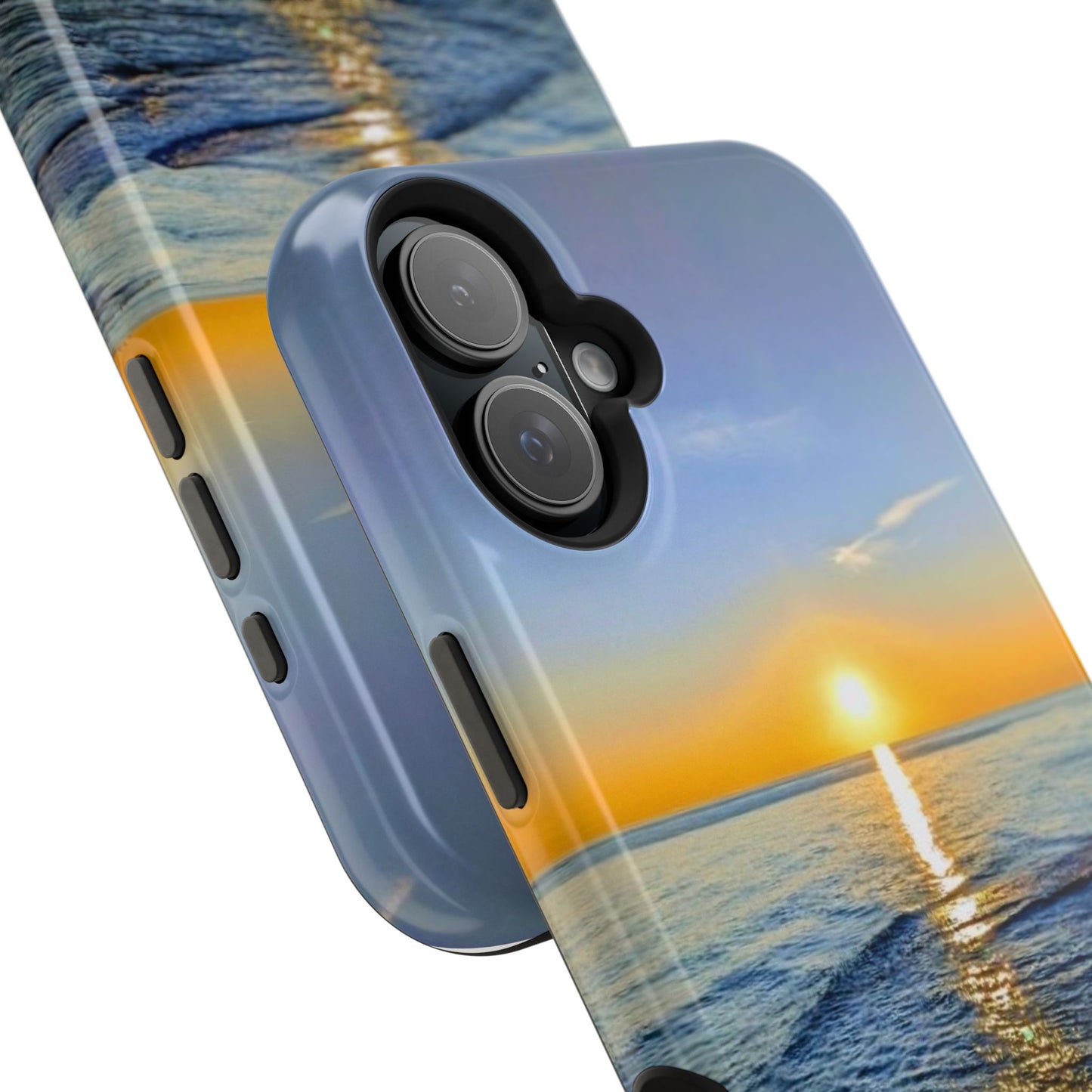 Sunset Over Ocean Impact-Resistant Phone Case — Beach Wave Protective Cover