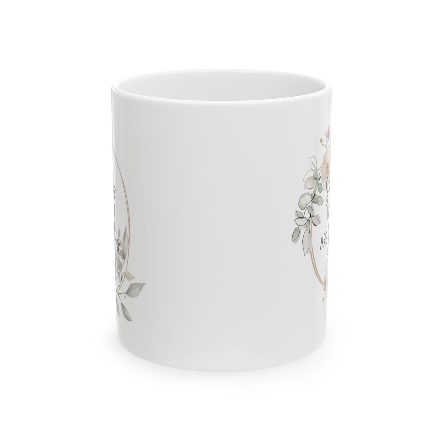 Sisters in Christ Floral Ceramic Mug — 'Sisters for Life' Inspirational Coffee Cup