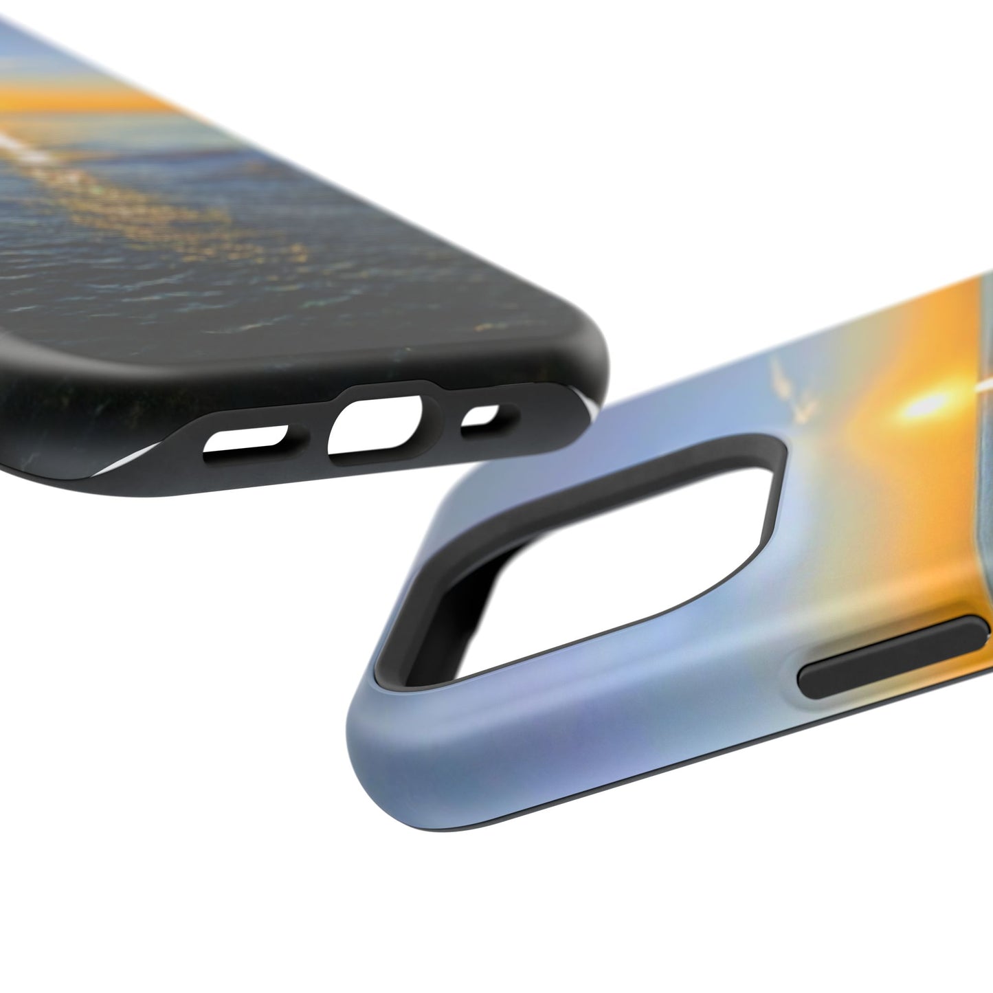 Sunset Over Ocean Impact-Resistant Phone Case — Beach Wave Protective Cover