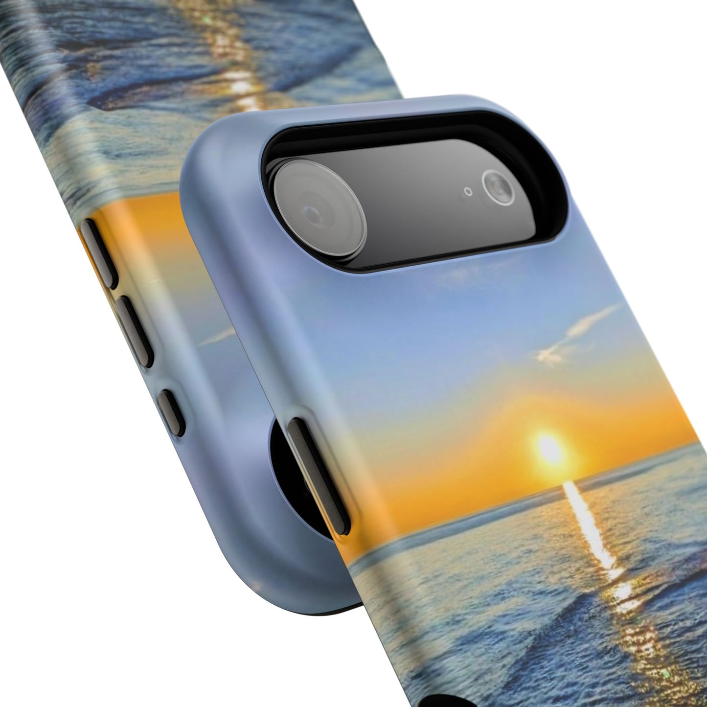 Sunset Over Ocean Impact-Resistant Phone Case — Beach Wave Protective Cover