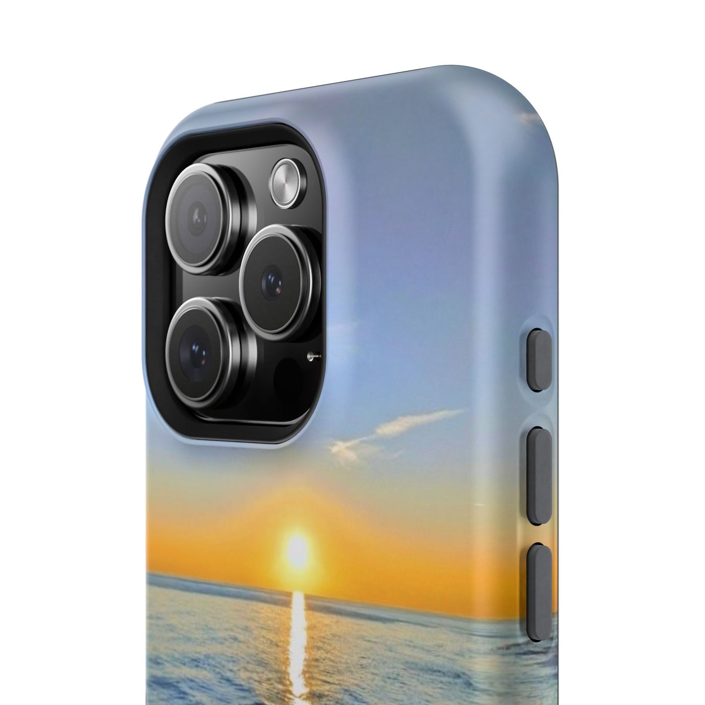 Sunset Over Ocean Impact-Resistant Phone Case — Beach Wave Protective Cover