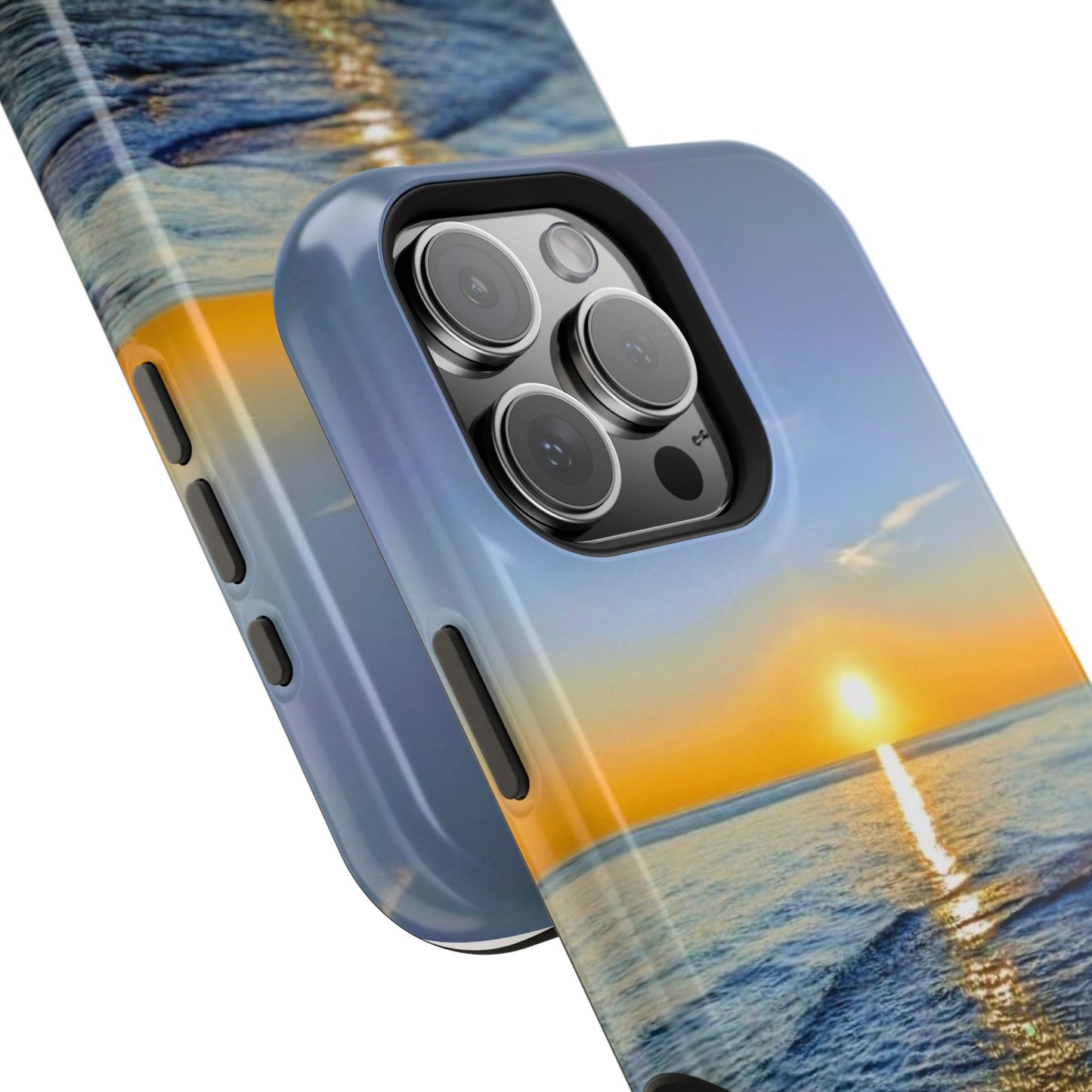 Sunset Over Ocean Impact-Resistant Phone Case — Beach Wave Protective Cover