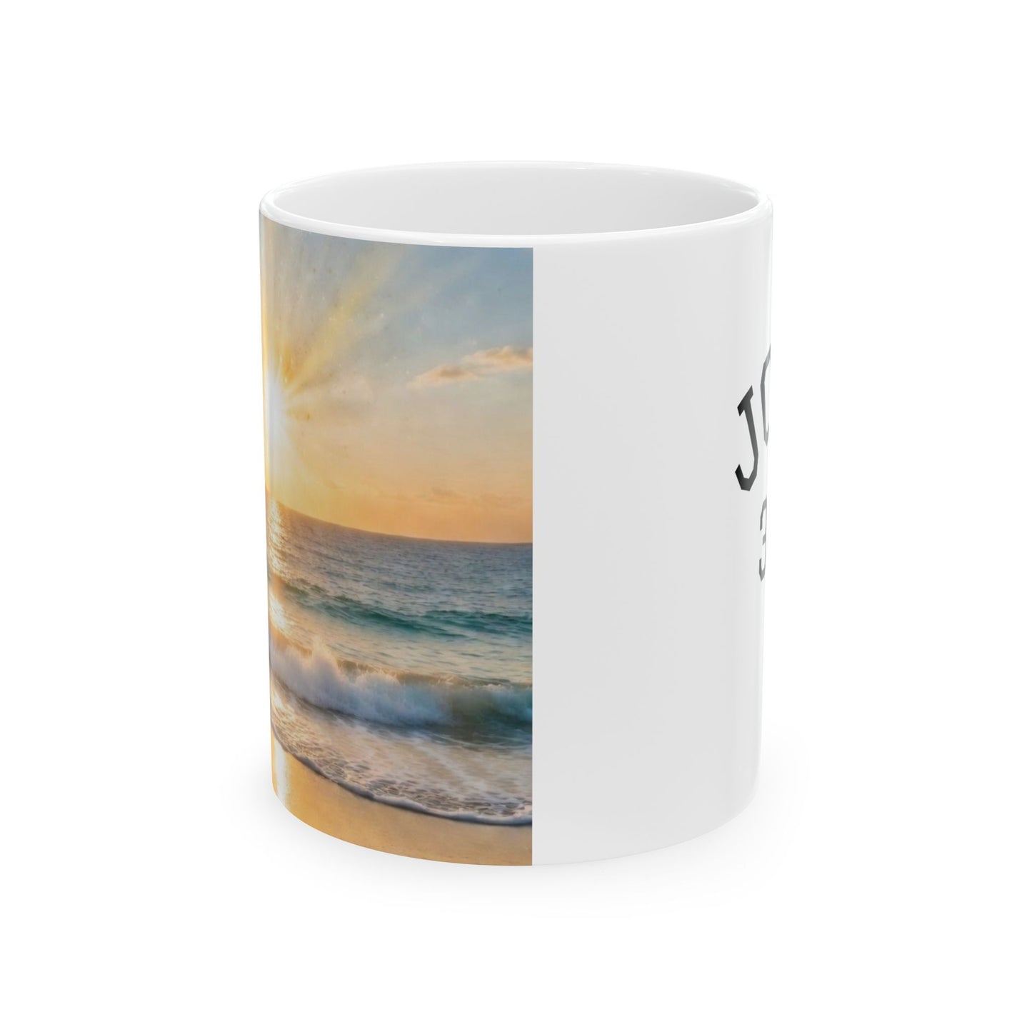 John 3:16 Sunrise Coffee Mug — Golden Rays Faith Coffee Mug (11oz, 15oz)