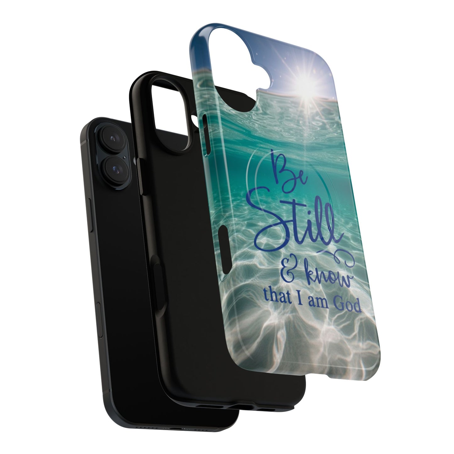 iPhone Tough Magnetic Case — "God Guides and Strengthens You" Angel Feathers Design