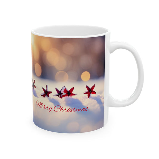 Heart warming Merry Christmas Ceramic Mug 11oz- An Angel Feathers Original, listed under their Southern Sass Collection