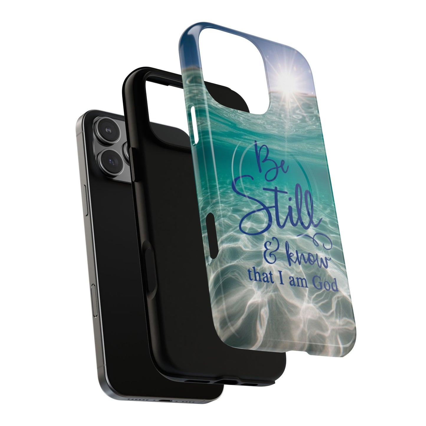 iPhone Tough Magnetic Case — "God Guides and Strengthens You" Angel Feathers Design