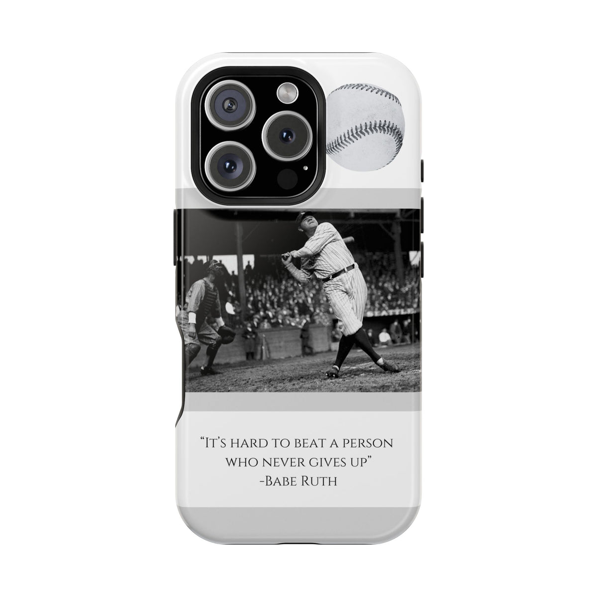 Babe Ruth Baseball Quote Phone Case — Magnetic Impact-Resistant Cover