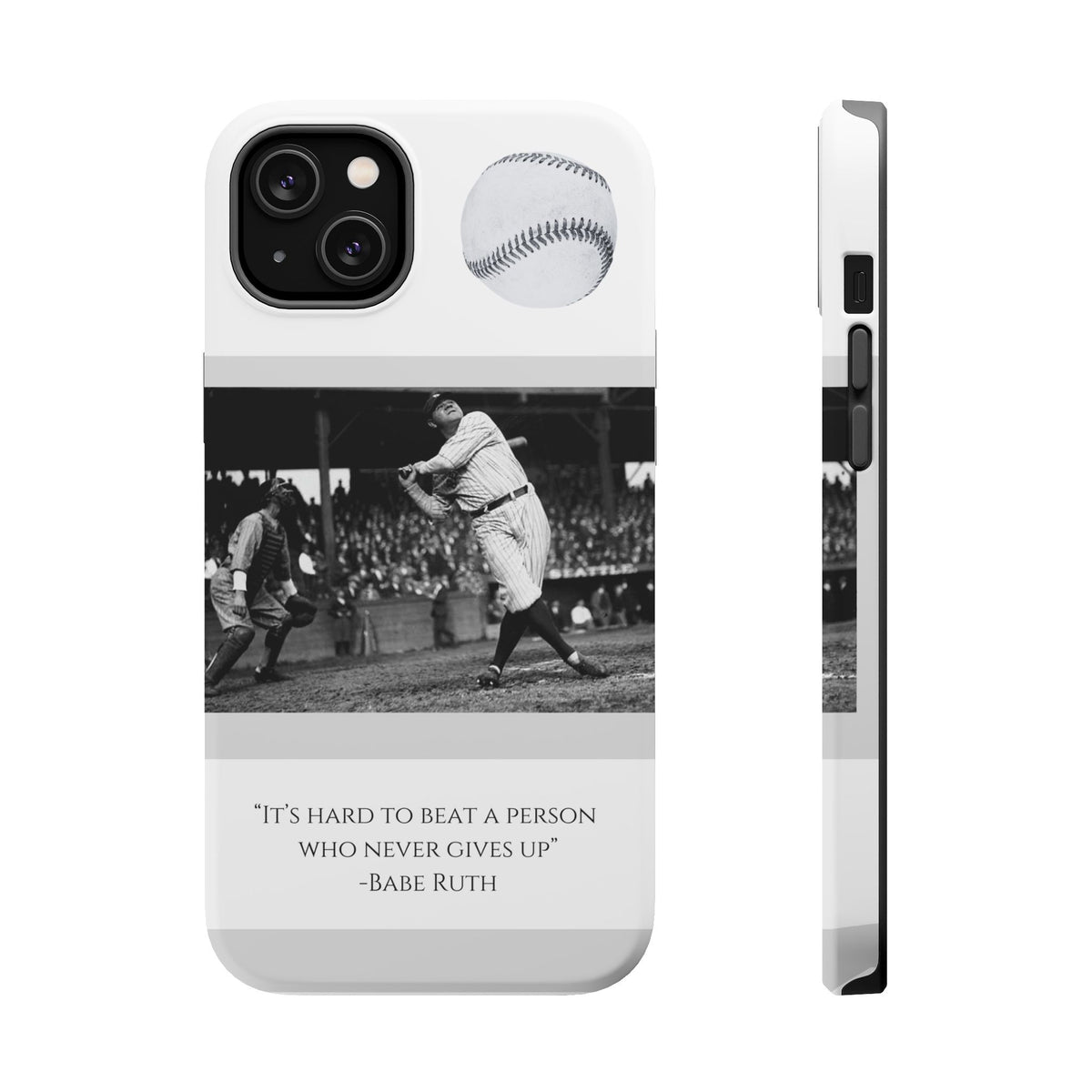 Babe Ruth Baseball Quote Phone Case — Magnetic Impact-Resistant Cover