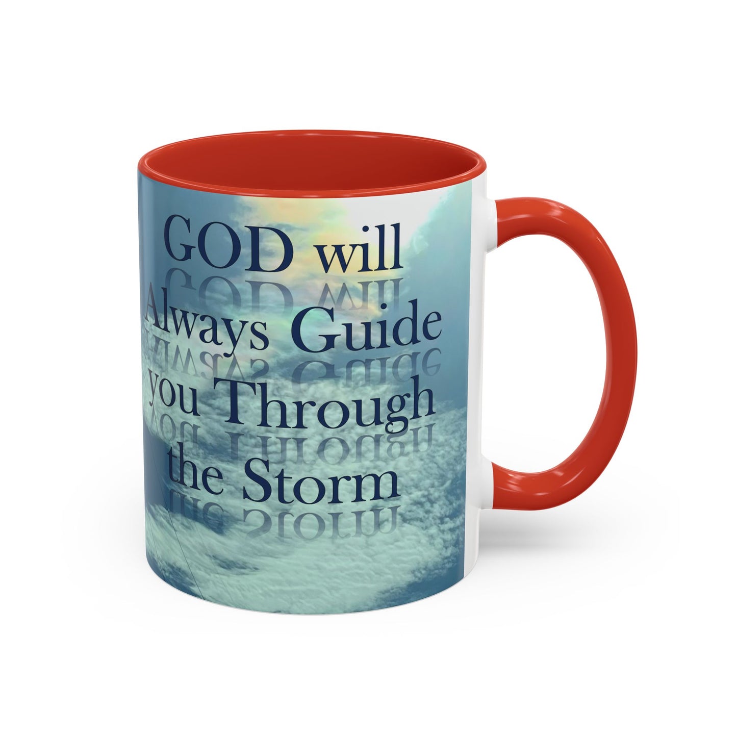 AN original artist production by Artist COG - "God thru the Storm" 11oz Black Coffee Mug