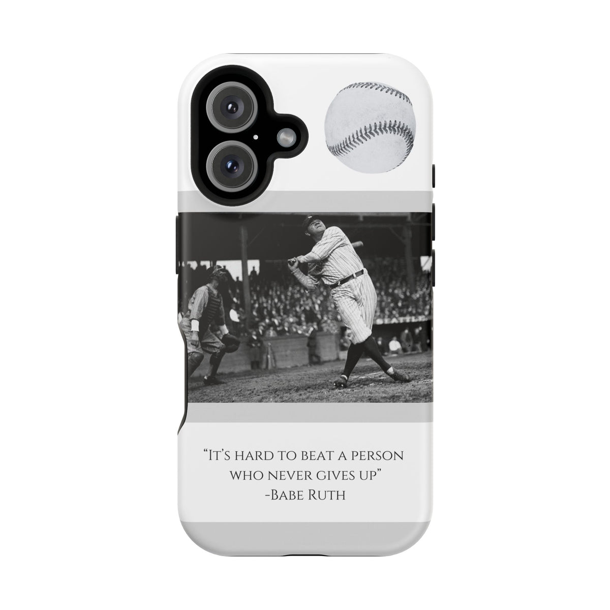 Babe Ruth Baseball Quote Phone Case — Magnetic Impact-Resistant Cover