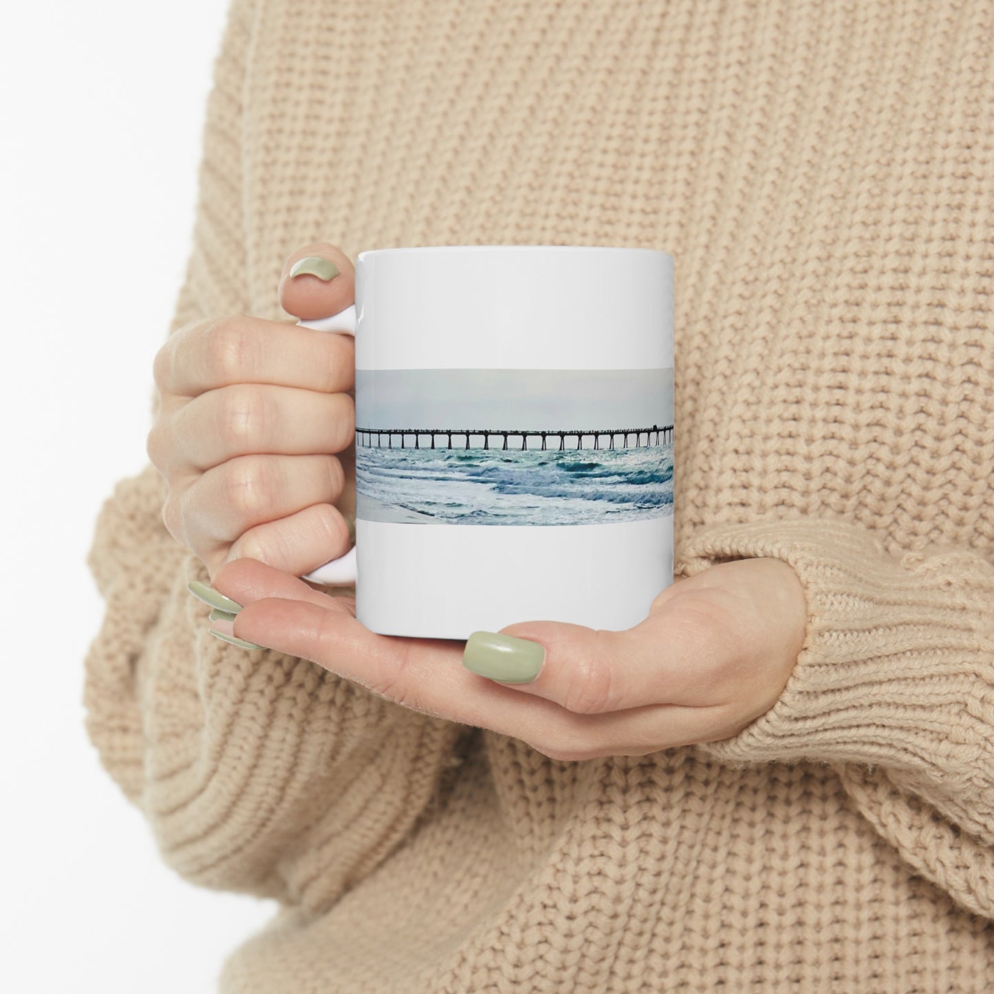 Panoramic Pier - Ceramic Mug, (11oz, 15oz)