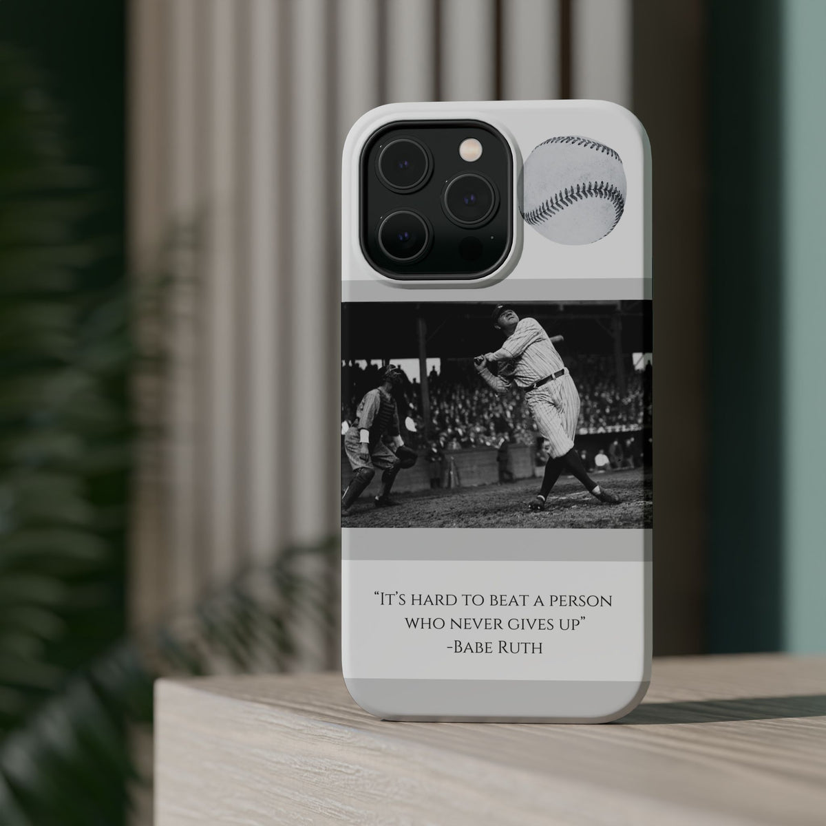 Babe Ruth Baseball Quote Phone Case — Magnetic Impact-Resistant Cover