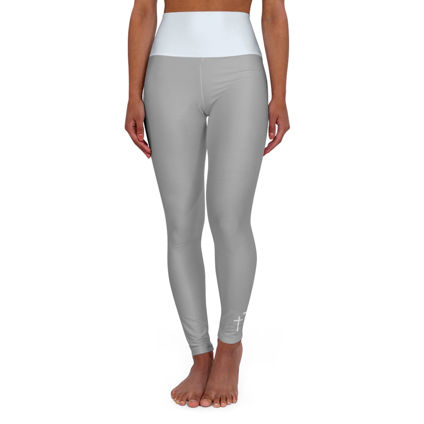 High Waisted Yoga Leggings - Three Cross Design