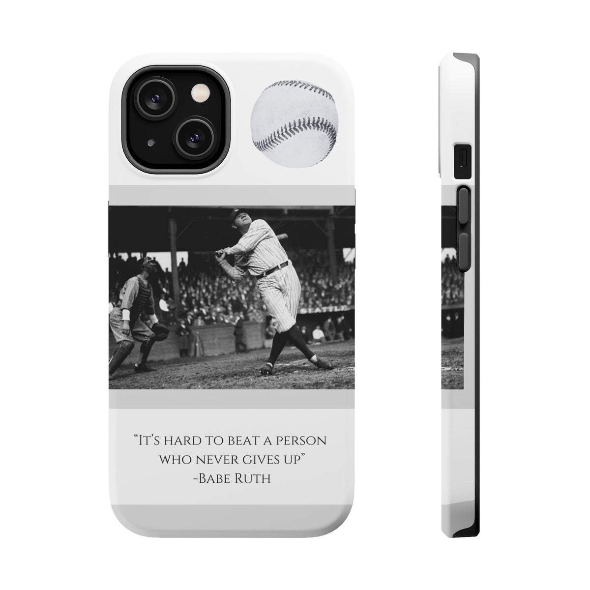 Babe Ruth Baseball Quote Phone Case — Magnetic Impact-Resistant Cover