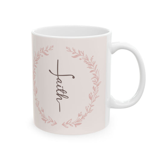 Walk By Faith Ceramic Mug 11oz -Southern Sass Collections