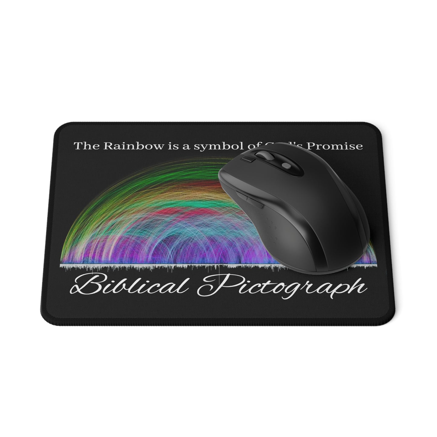 Non-Slip Mouse Pads Rainbow Pictograph -An Angel Feathers Original, Southern Sass Collection