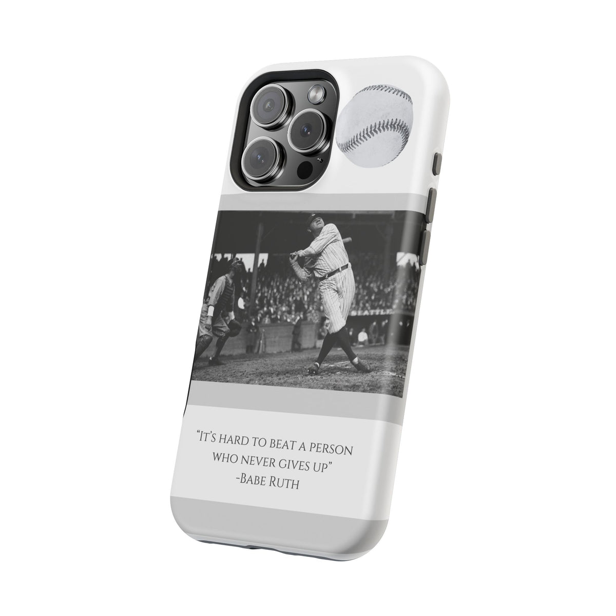 Babe Ruth Baseball Quote Phone Case — Magnetic Impact-Resistant Cover