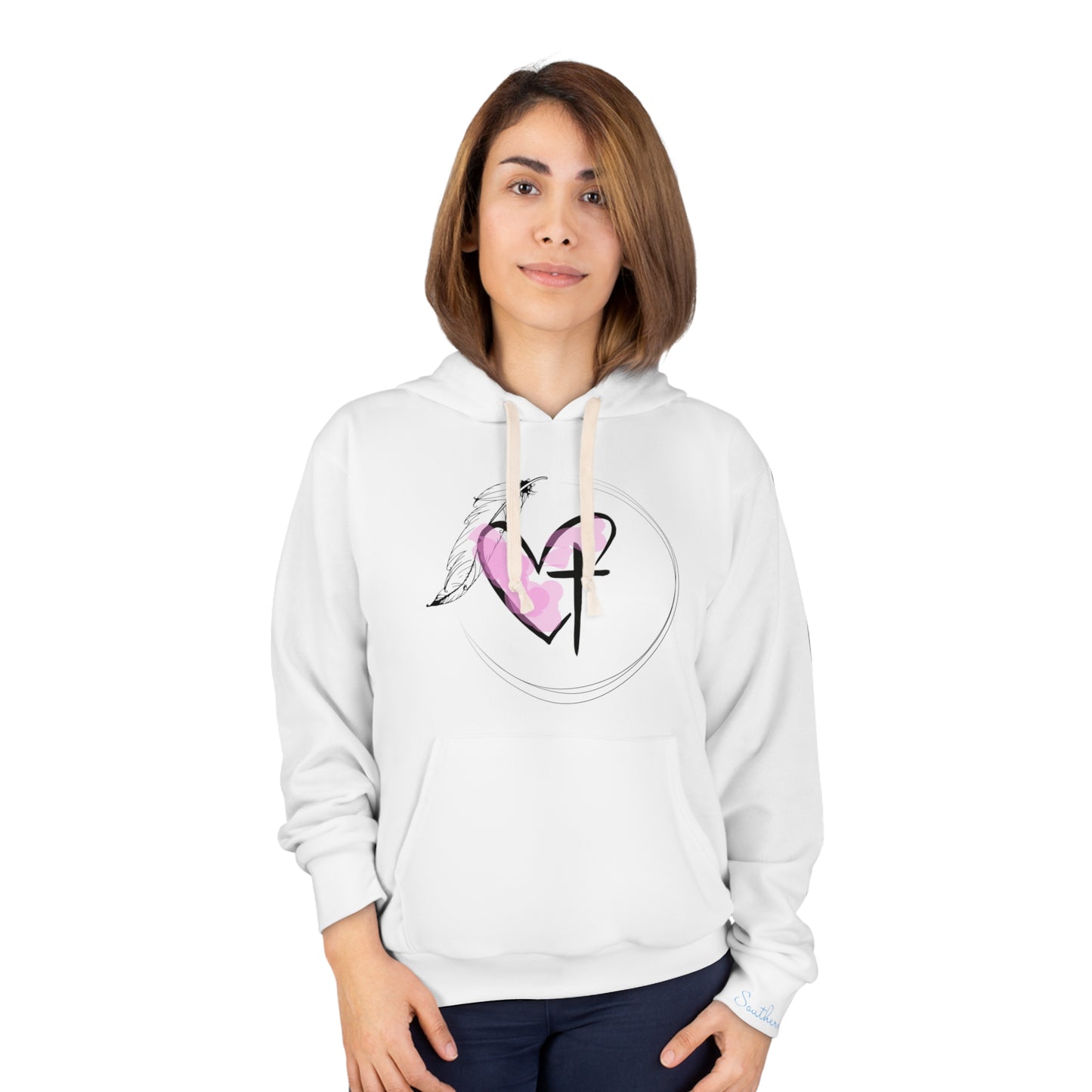 Our Southern Sass Collection -Jesus Love-  Pullover Hoodie (AOP)