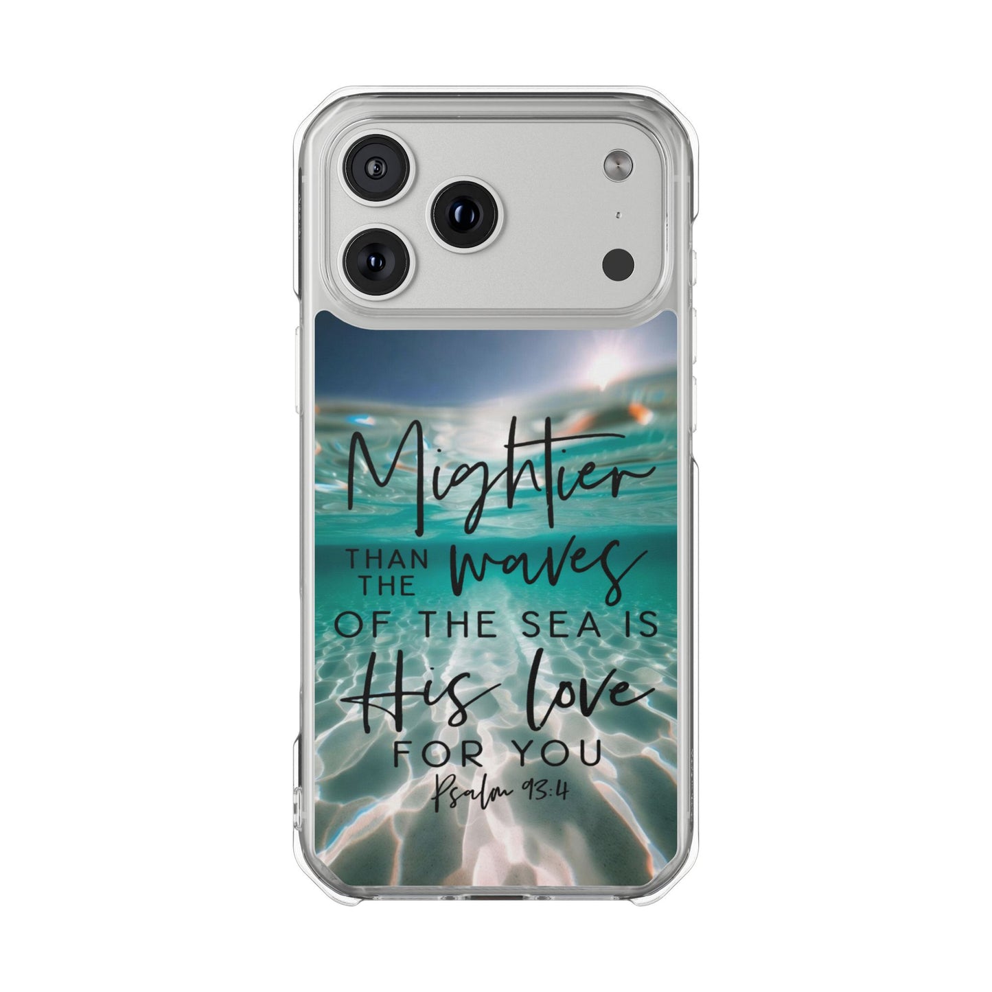 Mightier than the waves - Clear Impact Phone Case - MagSafe Compatible
