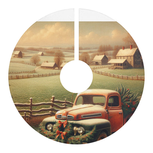 Rustic Christmas Tree Skirt with Vintage Truck Scene, Festive Decor for Holiday Celebrations, Farmhouse Style, Perfect Gift for [...]