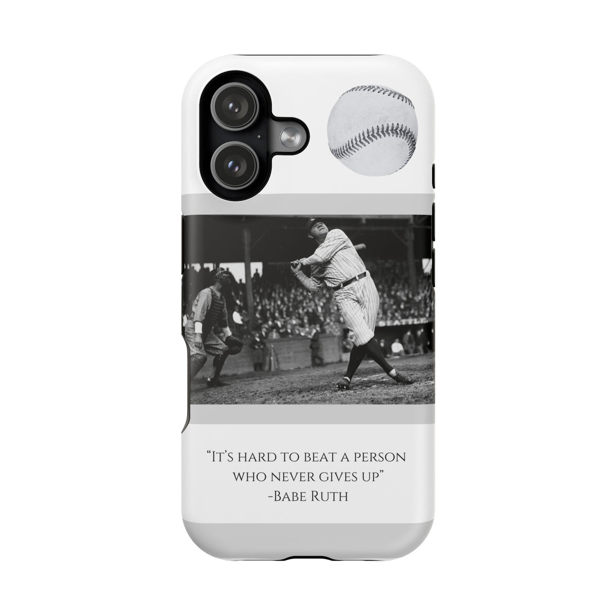 Babe Ruth Baseball Quote Phone Case — Magnetic Impact-Resistant Cover
