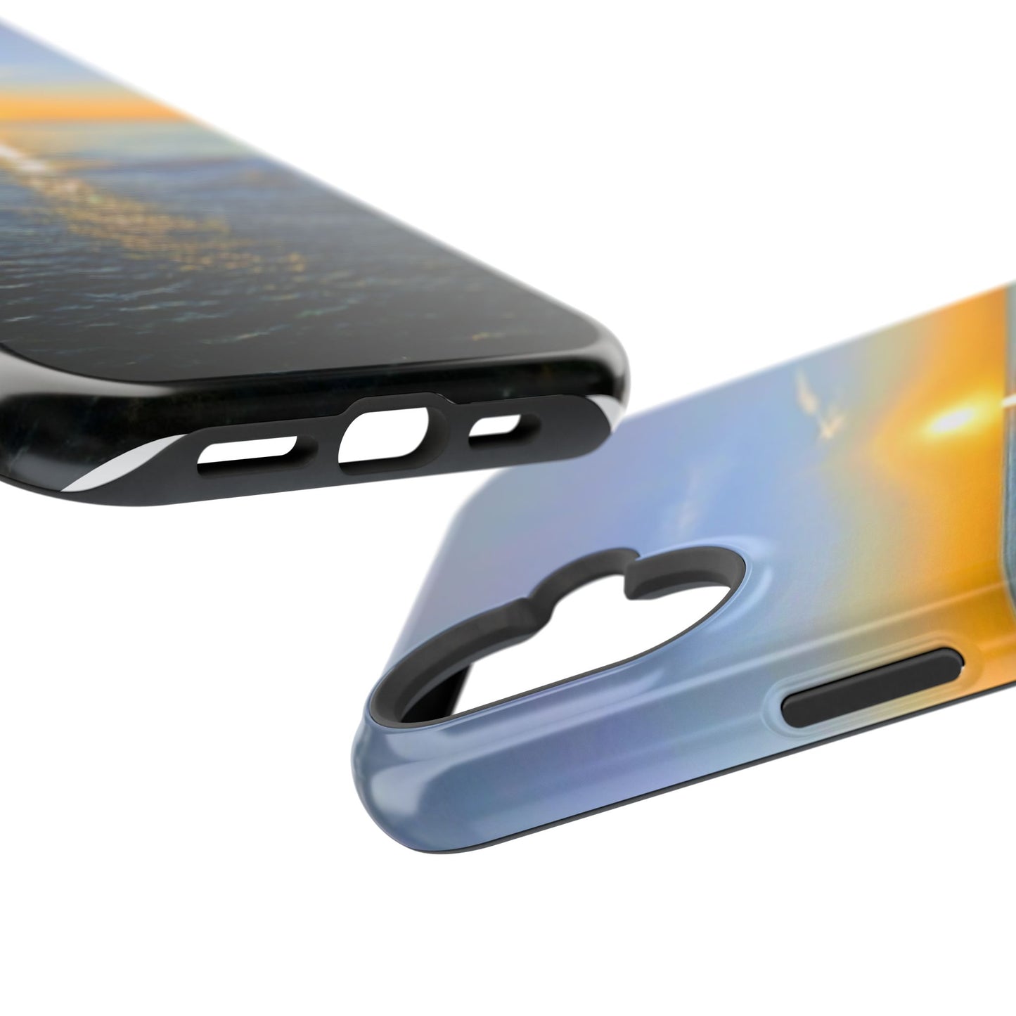 Sunset Over Ocean Impact-Resistant Phone Case — Beach Wave Protective Cover