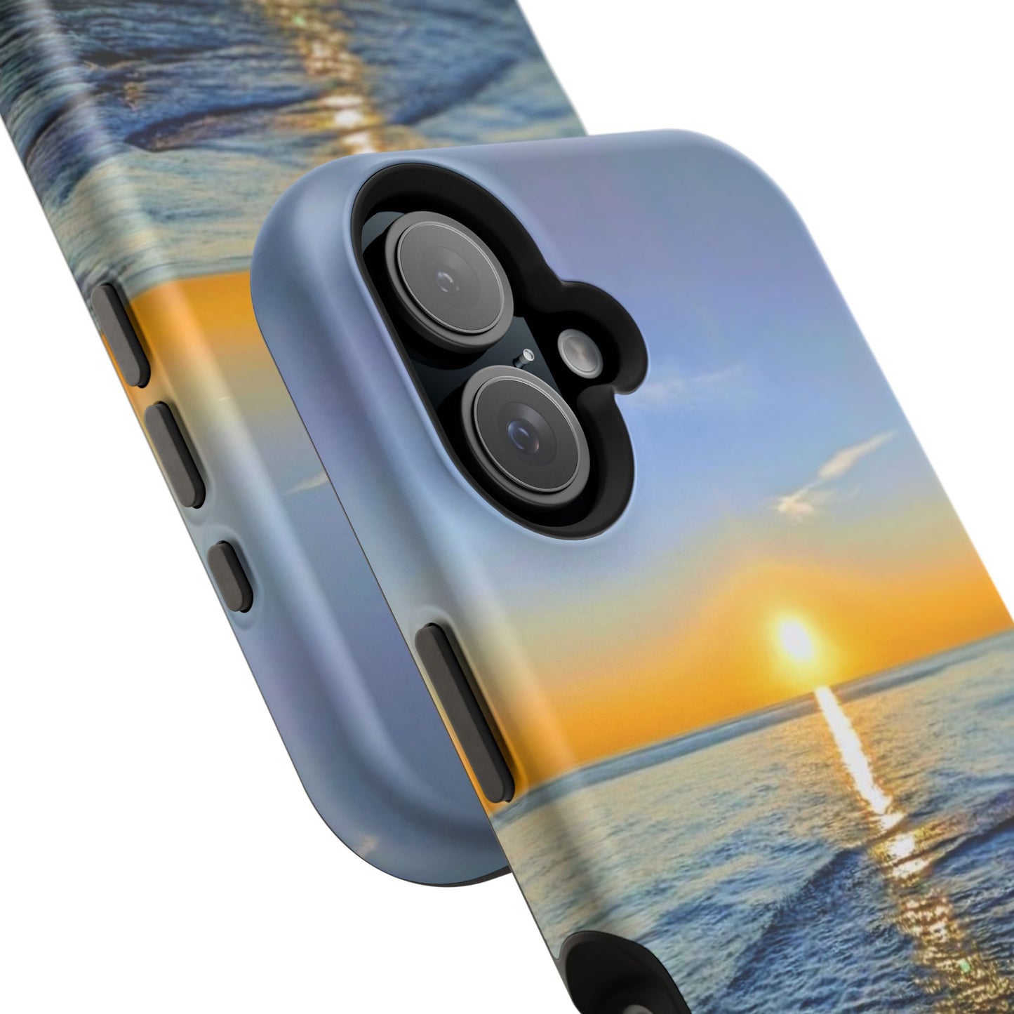 Sunset Over Ocean Impact-Resistant Phone Case — Beach Wave Protective Cover