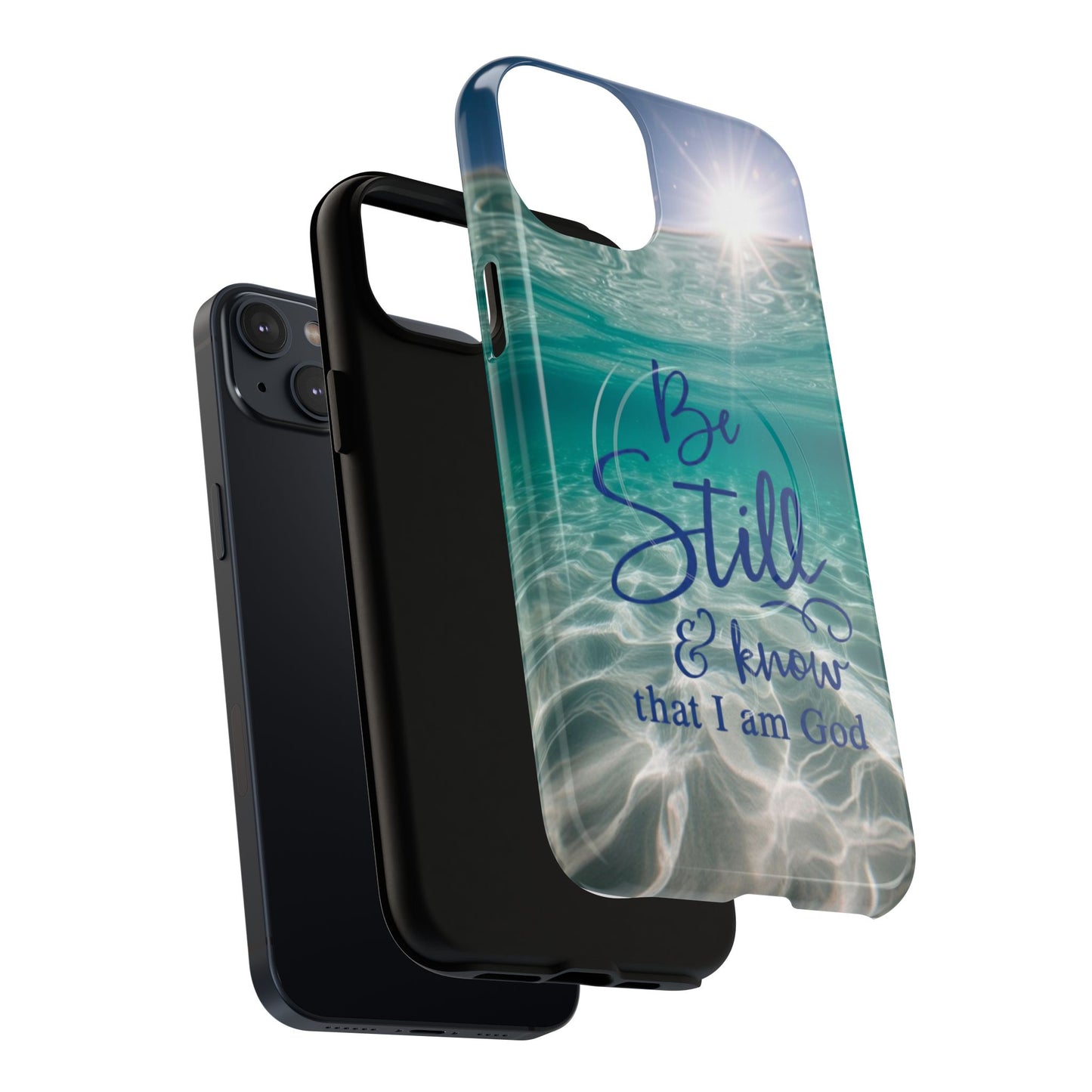 iPhone Tough Magnetic Case — "God Guides and Strengthens You" Angel Feathers Design
