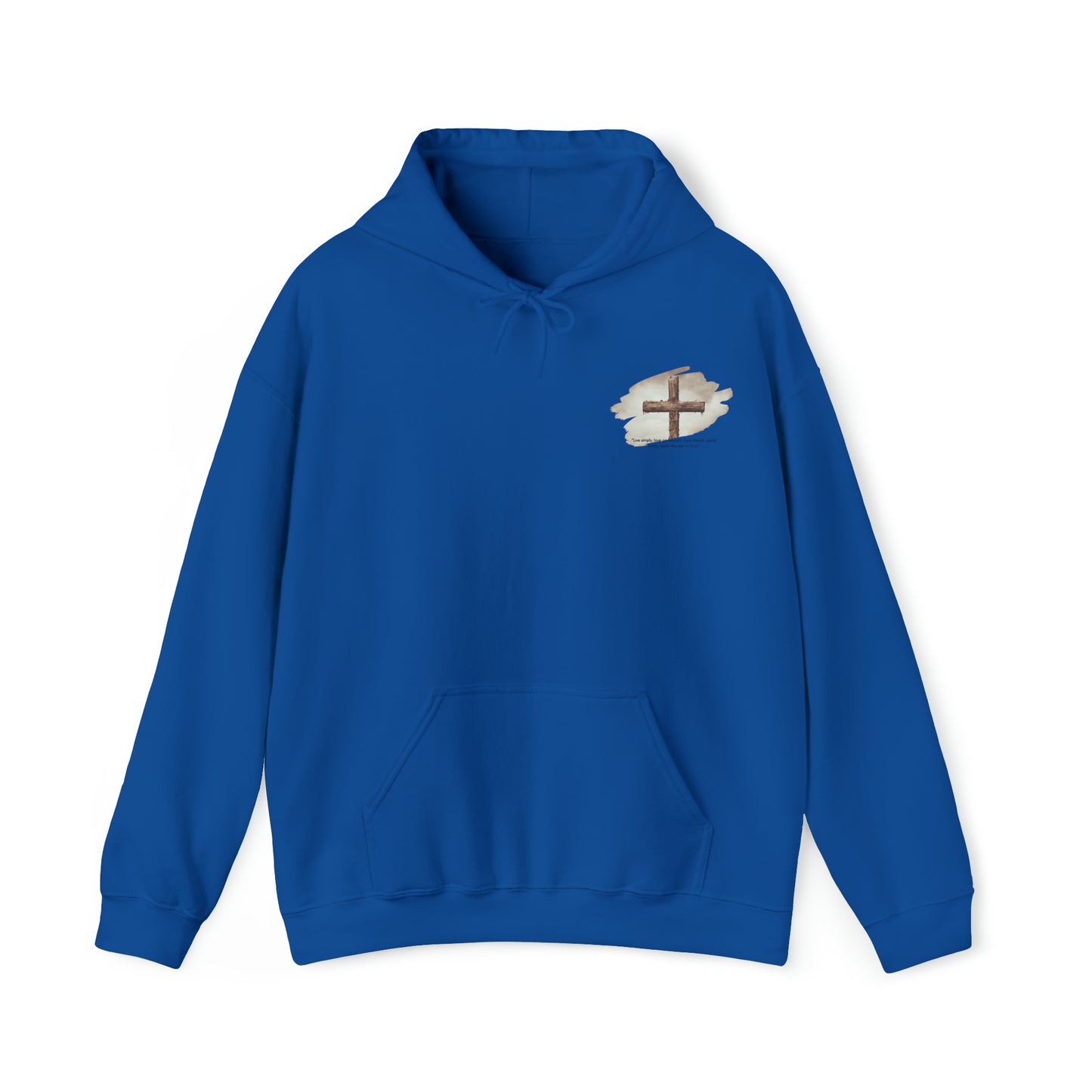 An Angel Feathers Original - Rugged Cross -  Heavy Blend™ Hooded Sweatshirt