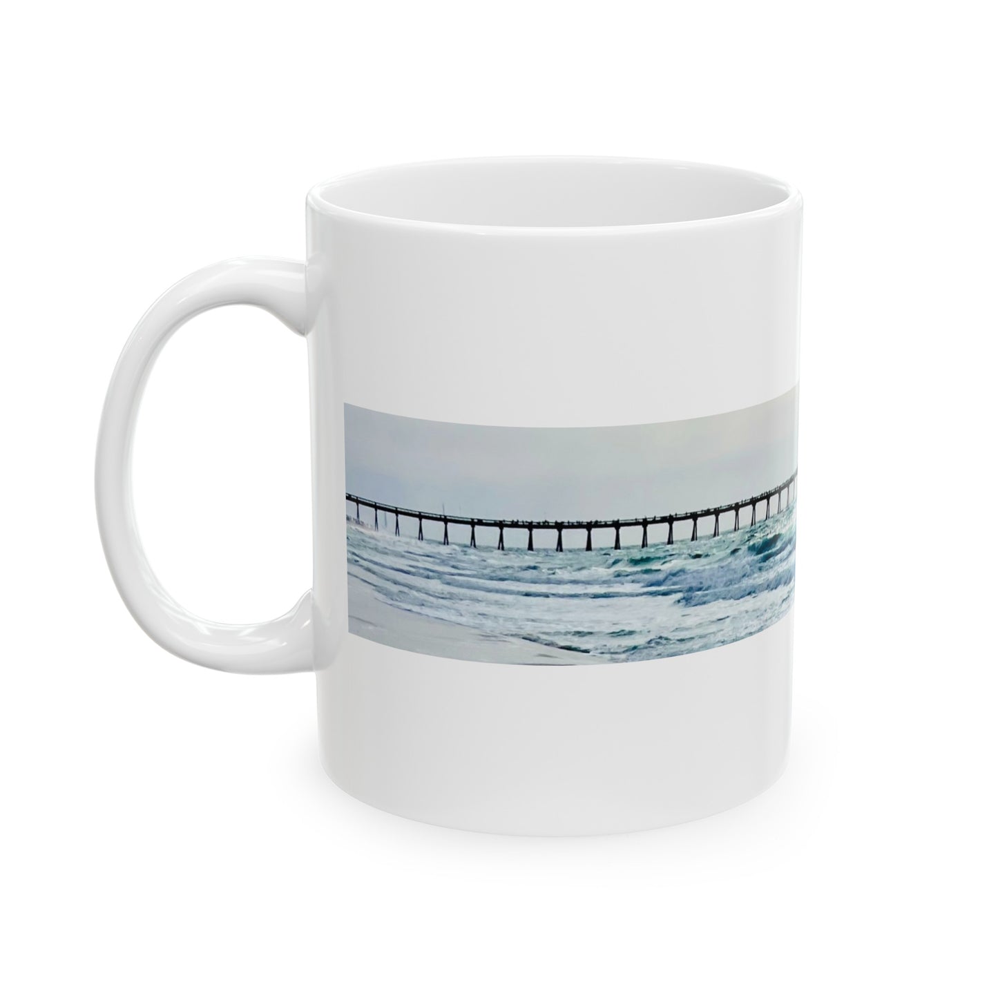 Panoramic Pier - Ceramic Mug, (11oz, 15oz)