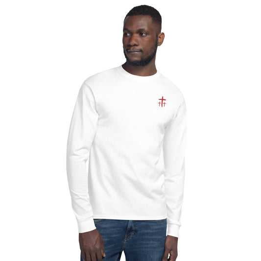 An Angel Feathers Original - Three Crosses-  Champion Long Sleeve Shirt