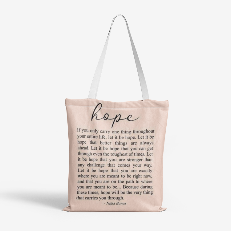 A Southern Sass Original " Hope Tote" Canvas Tote Bags