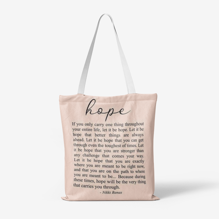 A Southern Sass Original " Hope Tote" Canvas Tote Bags