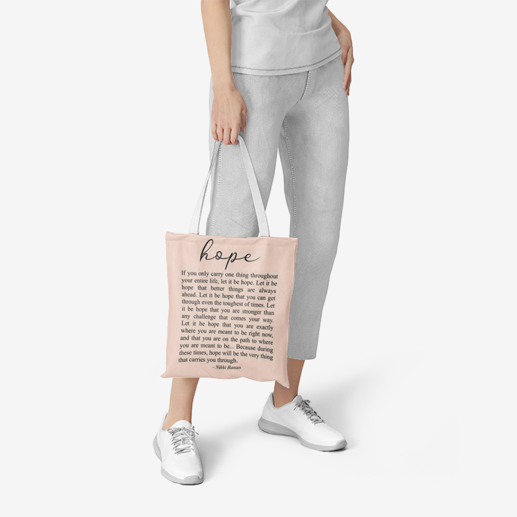 A Southern Sass Original " Hope Tote" Canvas Tote Bags