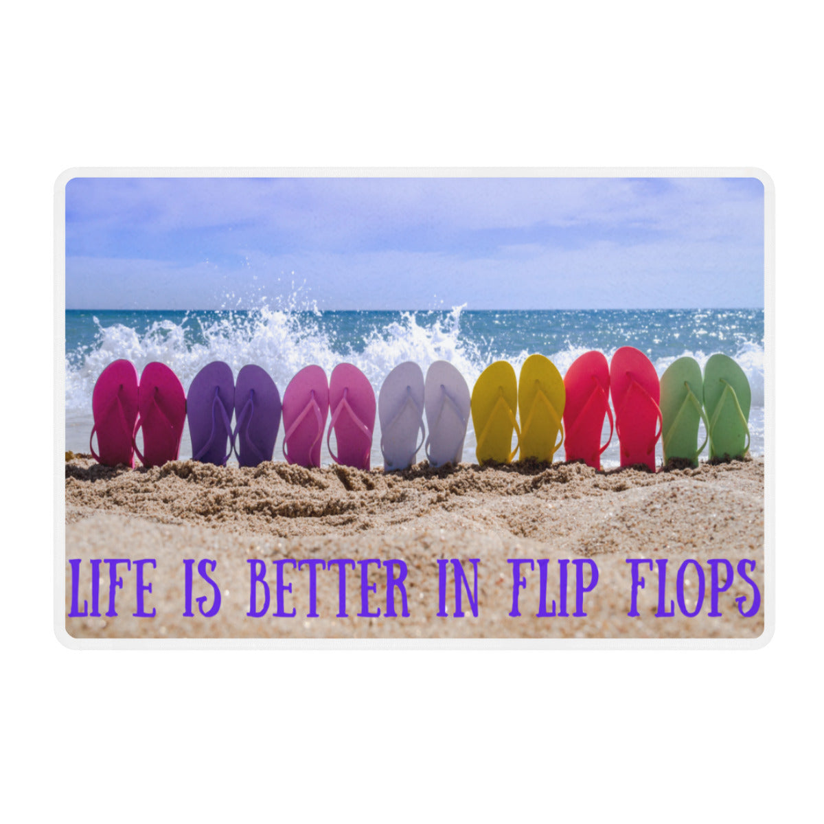 Our Southern Sass Collection - "Flip Flops" - floor matt